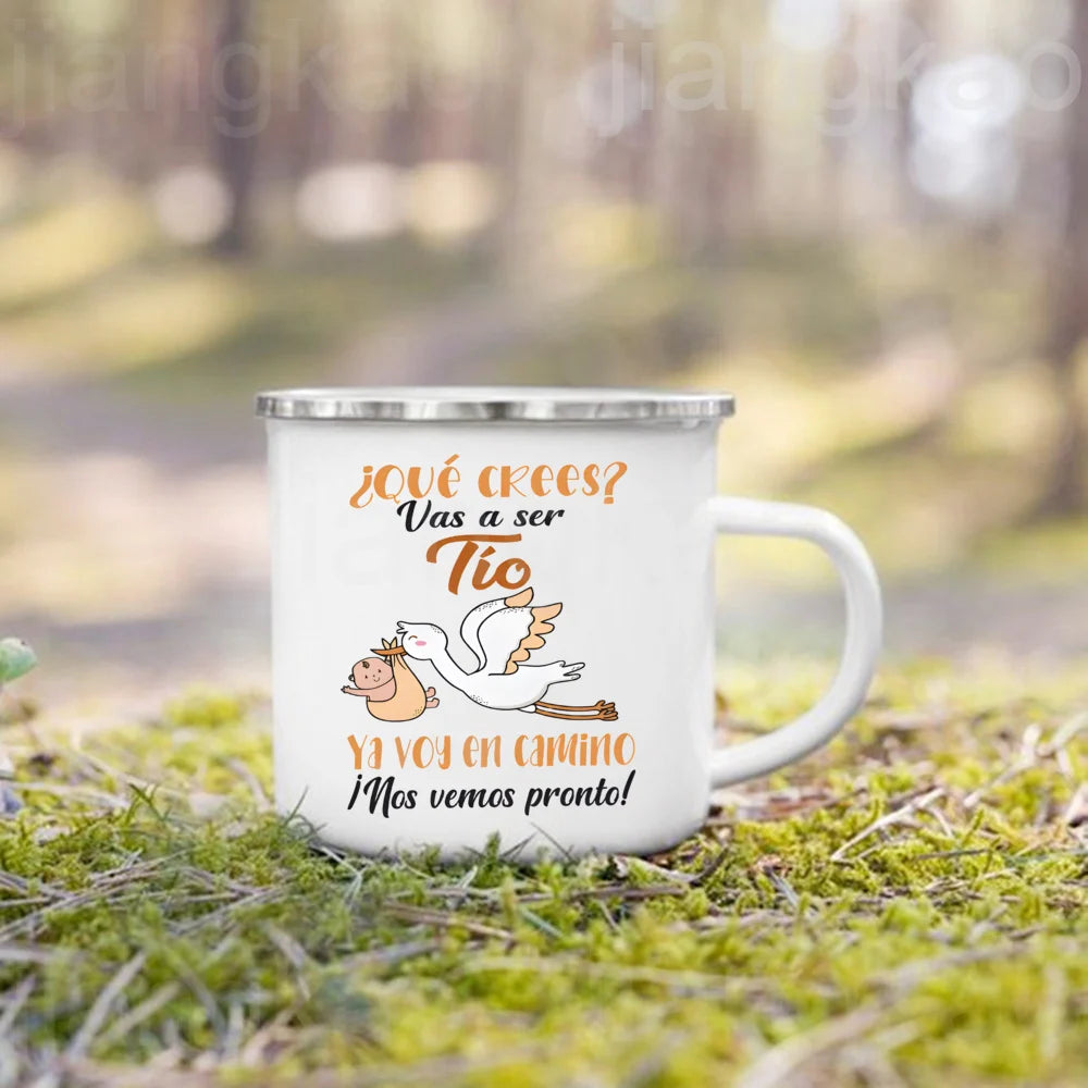Spanish Print Enamel Mug – Best Uncle Birthday Gift