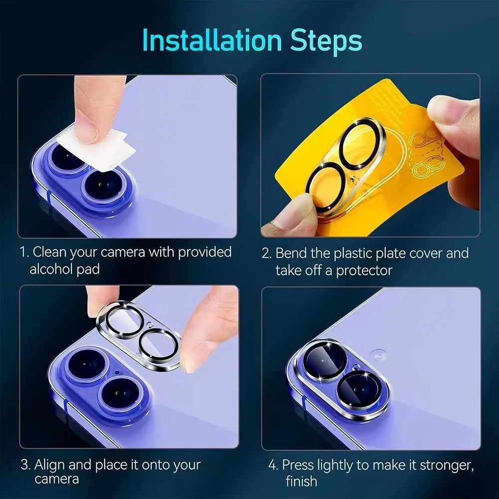 Tempered Glass Camera Lens Protector for iPhone – HD Clear