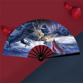 Shanhaijing Silk Folding Fan – 8" Hanfu Dance & Stage Prop