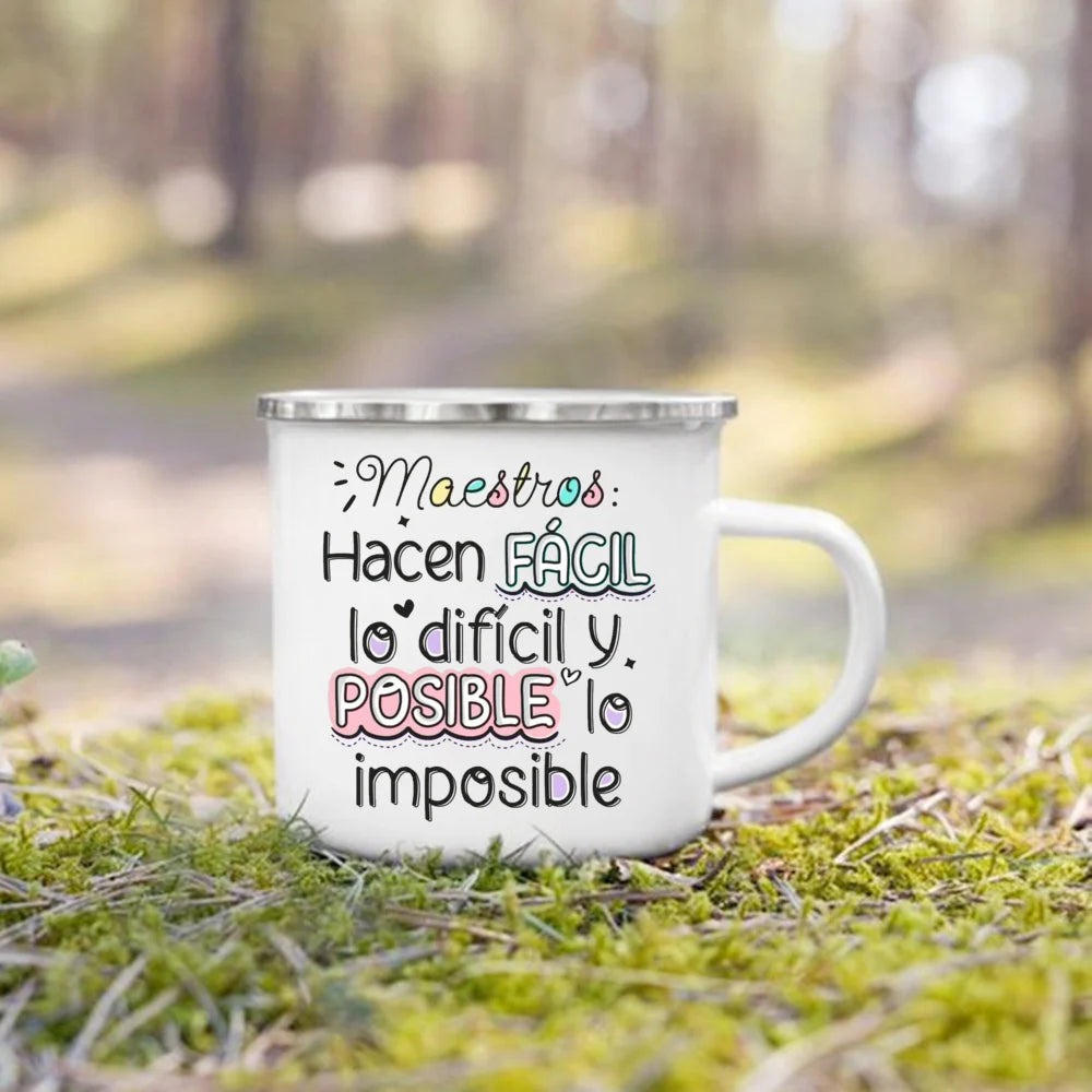 Teacher Appreciation Enamel Mug | Thank You Teacher Gift