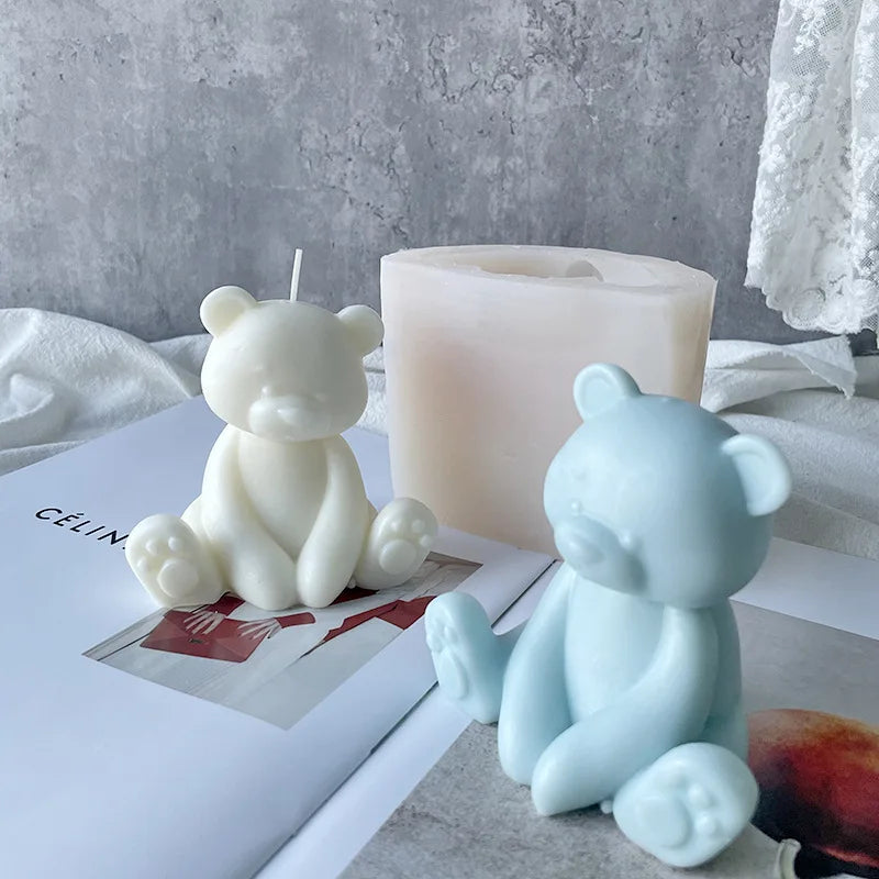 3D Bear Silicone Mold – Candle, Soap & Resin DIY Craft