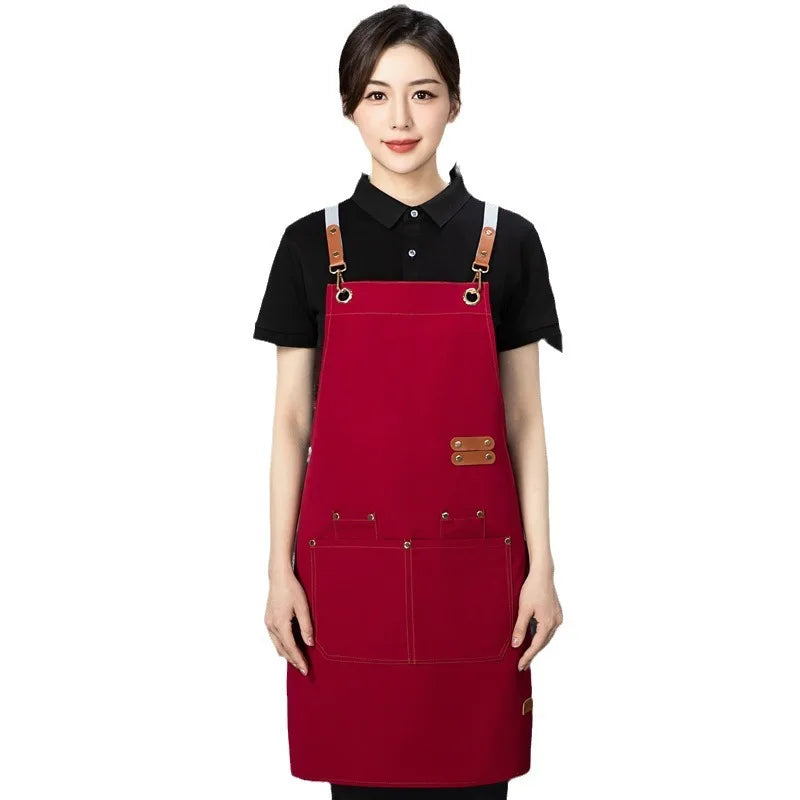 Canvas Kitchen Apron – Waterproof & Oil-Resistant