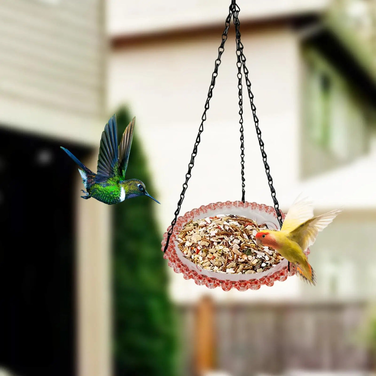 Kesoto Hanging Bird Feeder Tray – Outdoor Platform & Bird Bath