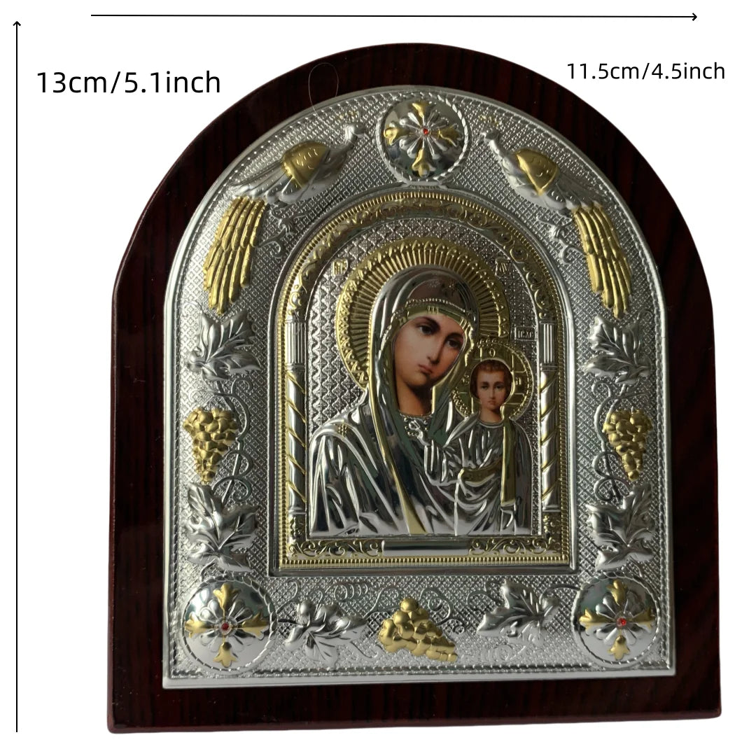 Virgin Mary Icon Aluminum Sheet – Catholic Orthodox Religious Decor