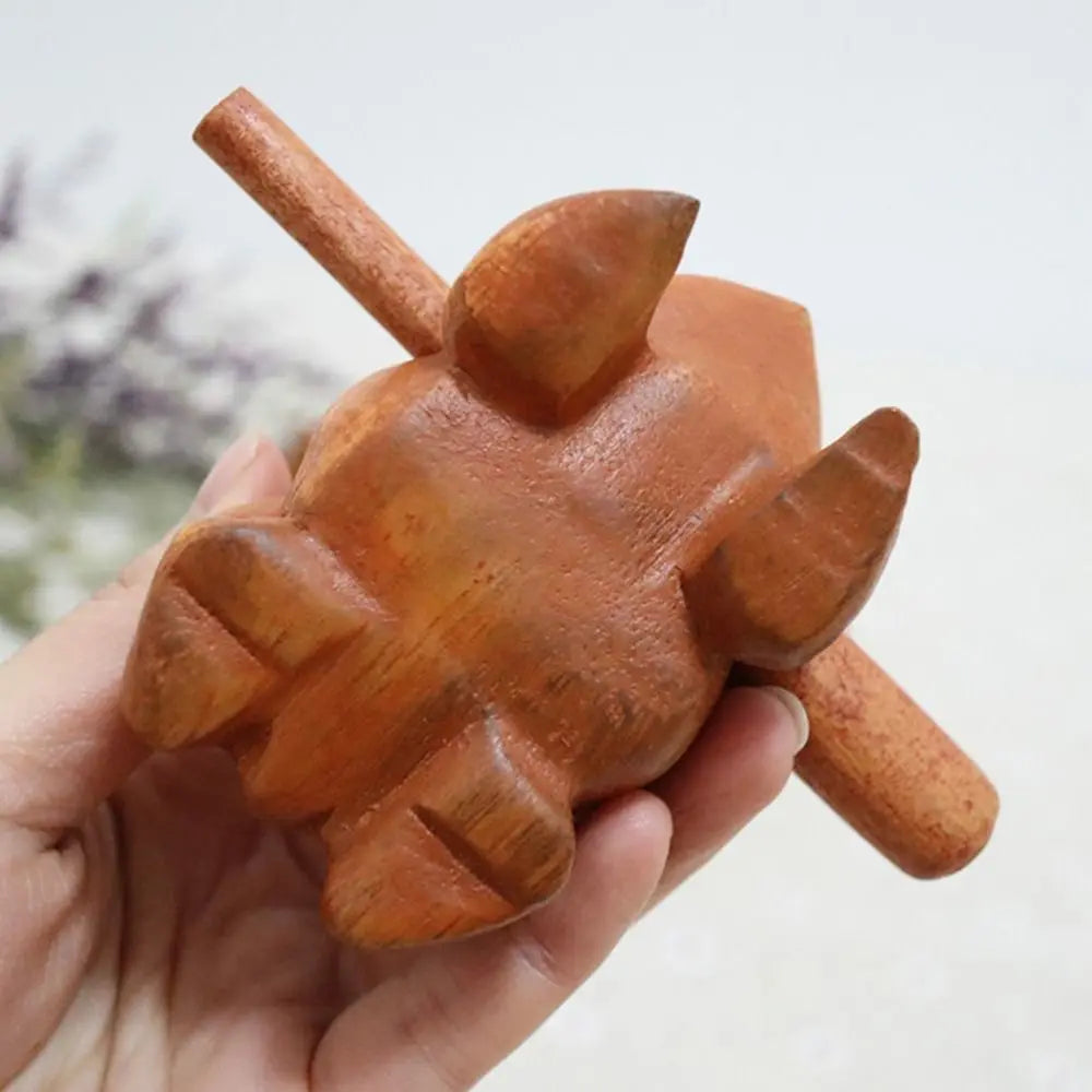 Wooden Frog Guiro Rasp – Handcrafted Percussion Instrument & Decor