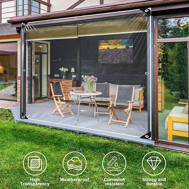 PEVA Transparent Waterproof Tarp | Garden Greenhouse Wind Shelter