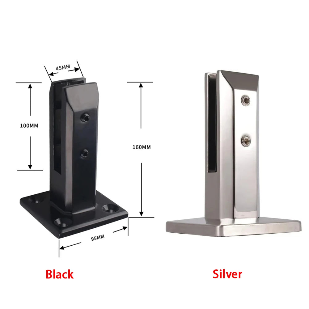 No-Drill Stainless Steel Fence Clamp – Glass & Railing Bracket