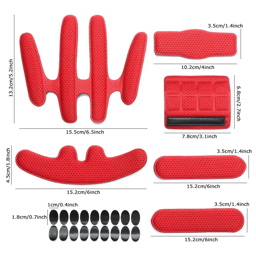 24-Piece Universal Helmet Padding Kit – Foam Replacement Pads