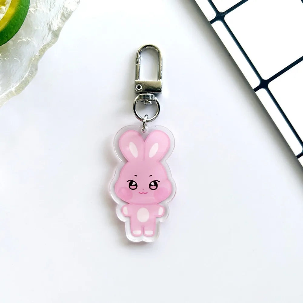 Cute Cartoon Acrylic Animal Keychain & Keyring Pendant