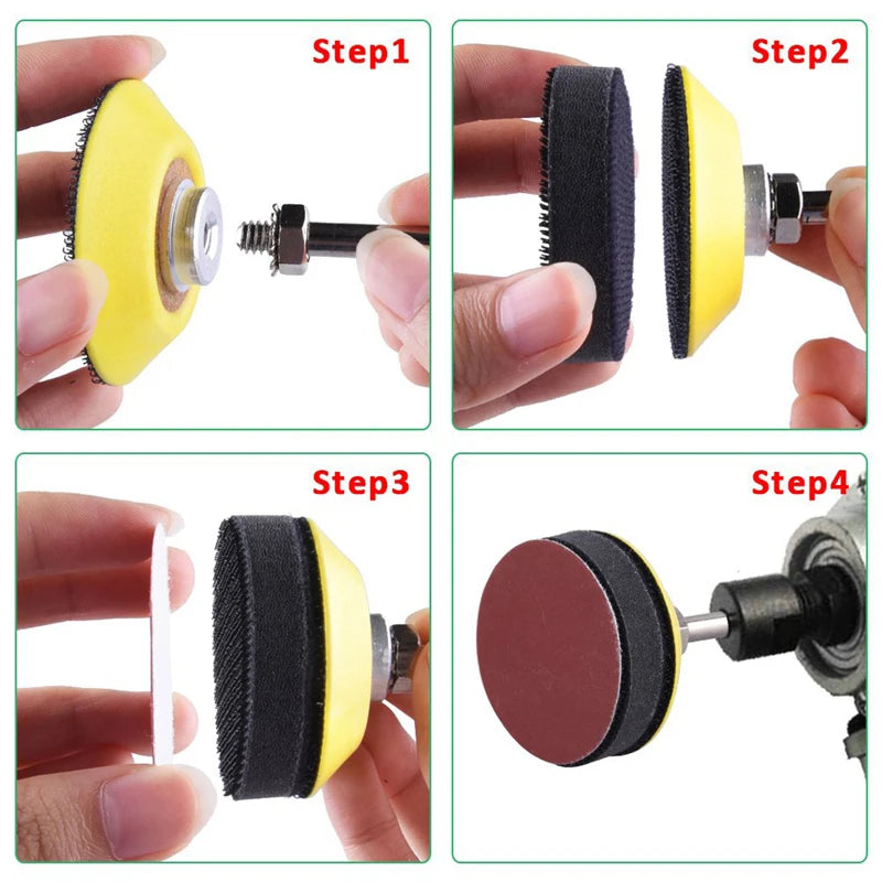 3" & 2" Hook & Loop Sanding Back-Up Pad | M6 Die Grinder