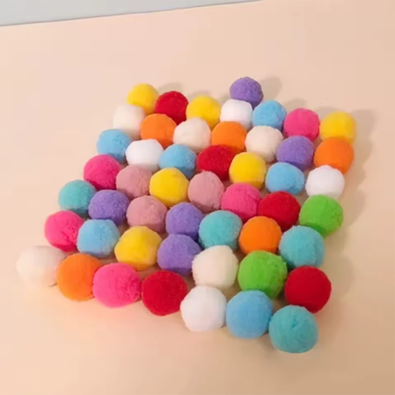 Interactive Cat Ball Launcher Toy – Plush Bounce Balls 10–100 Pcs