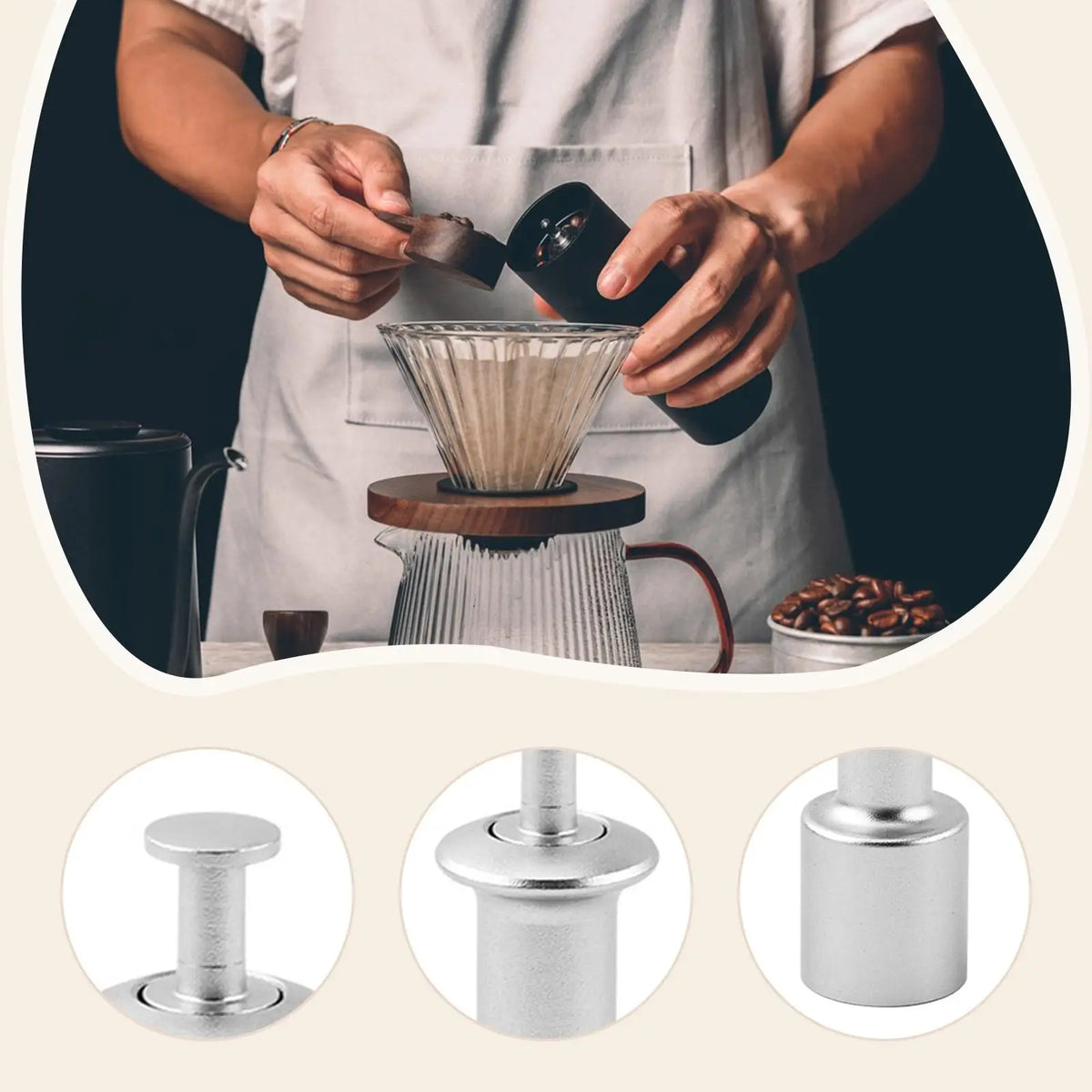 Retractable Espresso Puck Screen Remover – Aluminum Magnet Tool