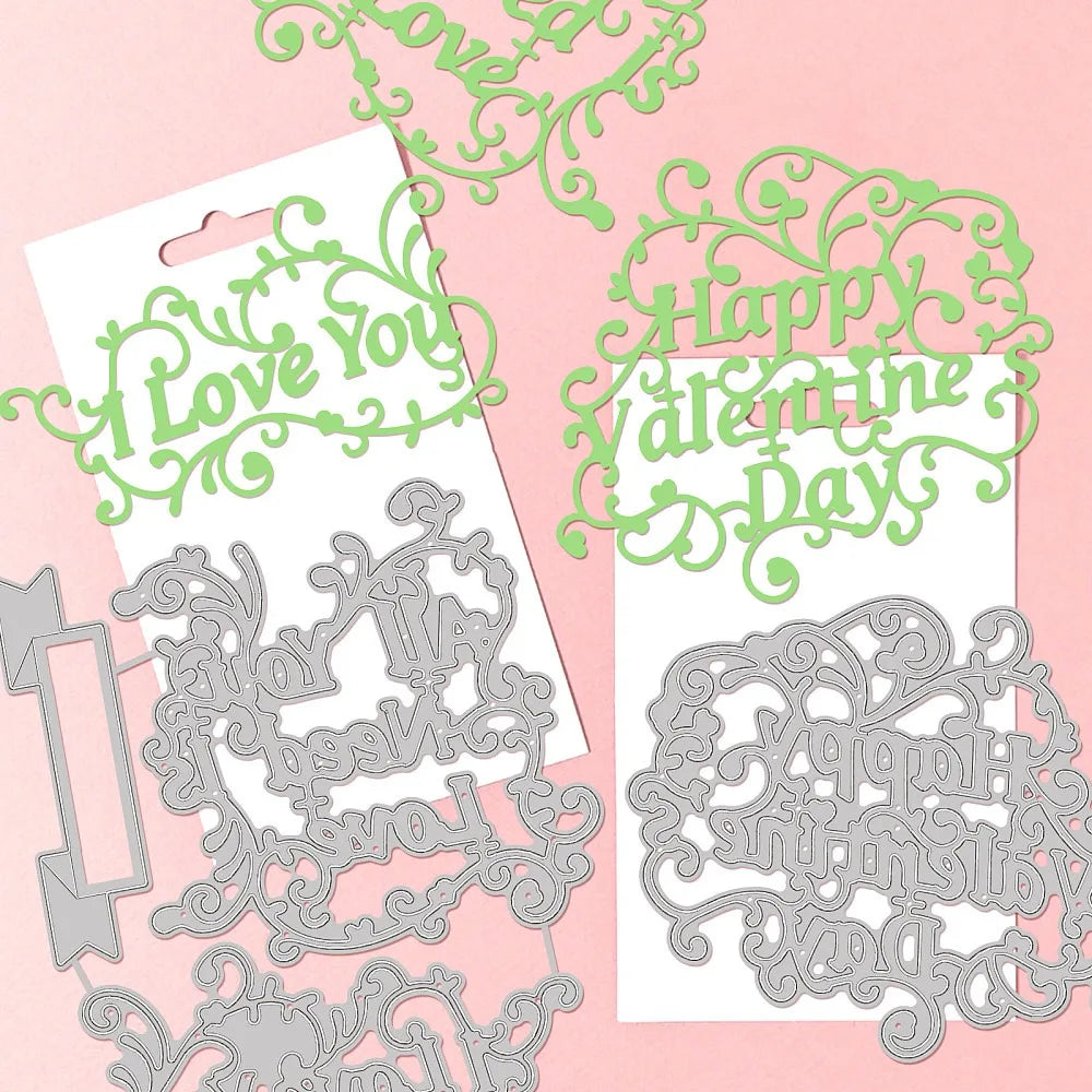 Valentine's Day Carbon Steel Cutting Dies – 2-Piece Heart Set