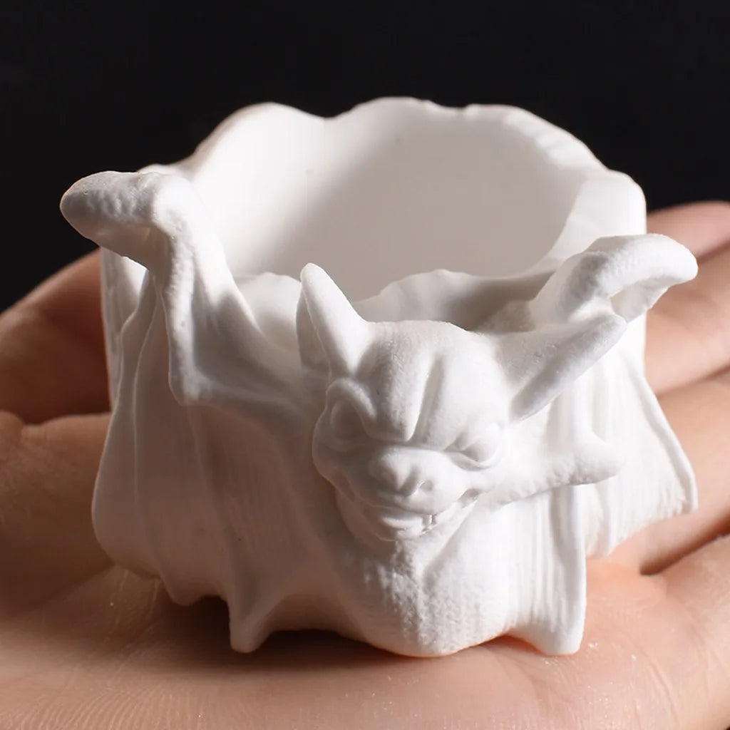 Gothic Bat Silicone Mold – DIY Candle Cup & Ashtray Mold