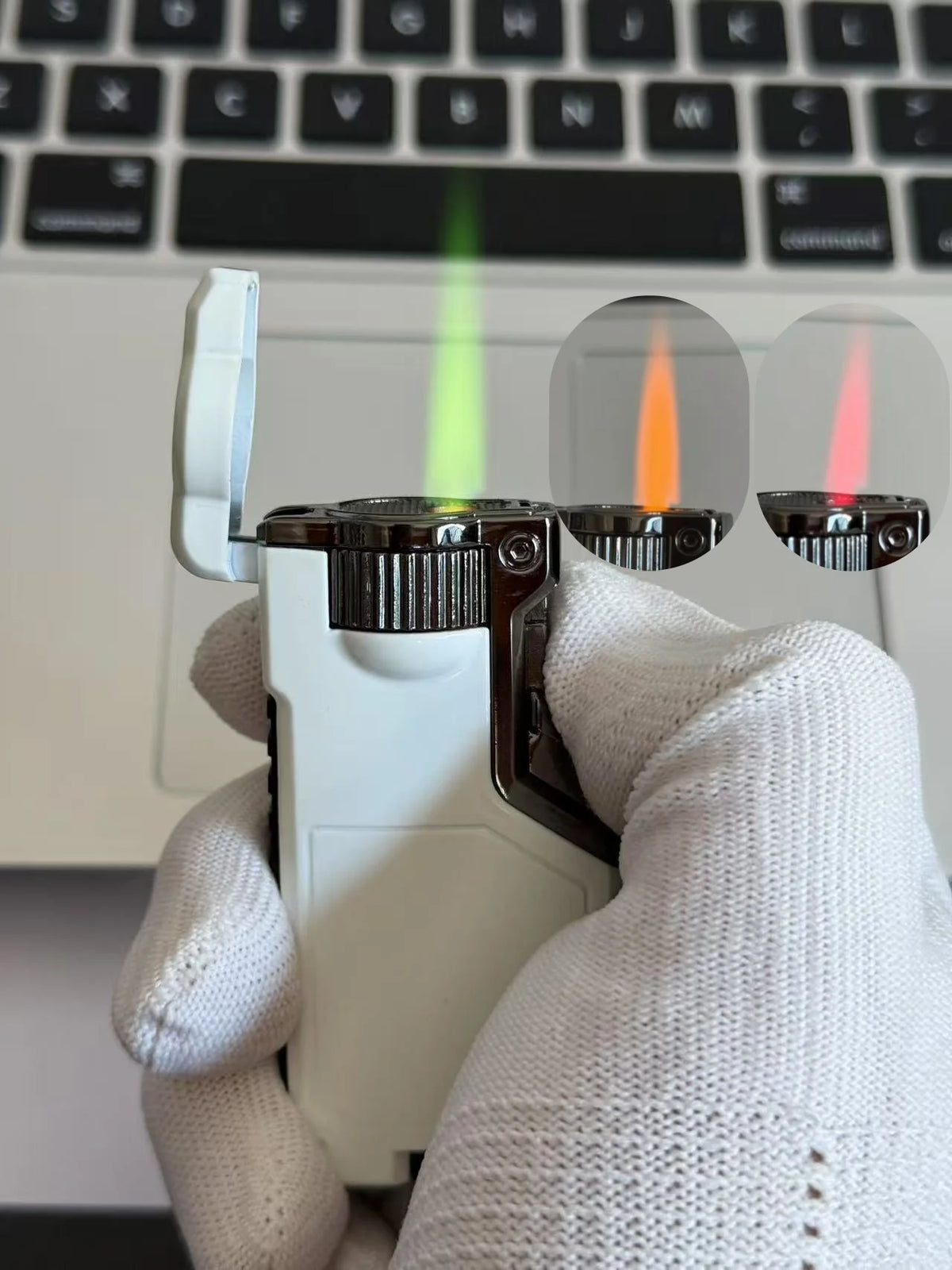 Tri-Color Flame Windproof Butane Lighter | Creative Gift