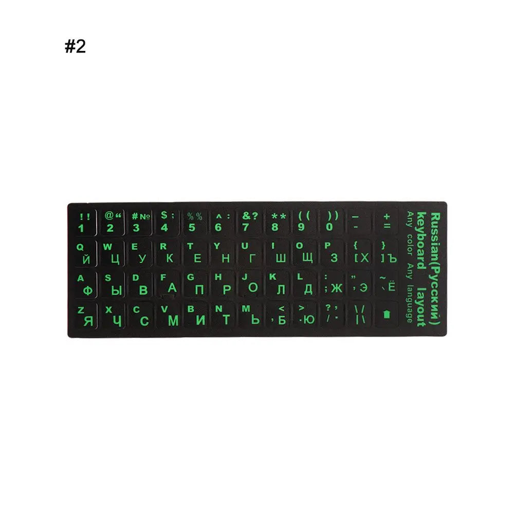 Russian Keyboard Stickers – Waterproof Frosted PVC Layout