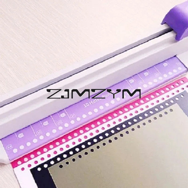 30-Hole Sliding Paper Punch – A4/B5/A5/B6 Binder Hole Puncher