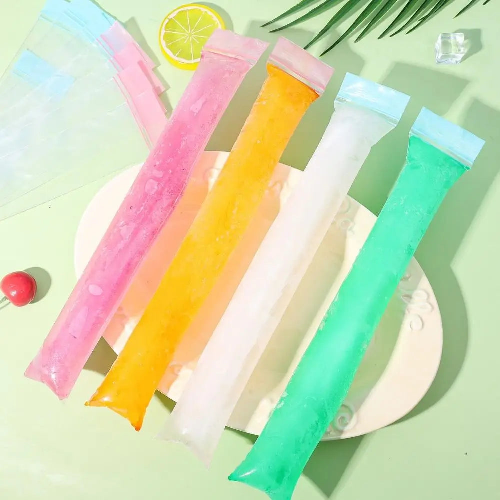 Disposable Popsicle Bags 50/100Pcs – Food Grade PE Ice Pop Molds