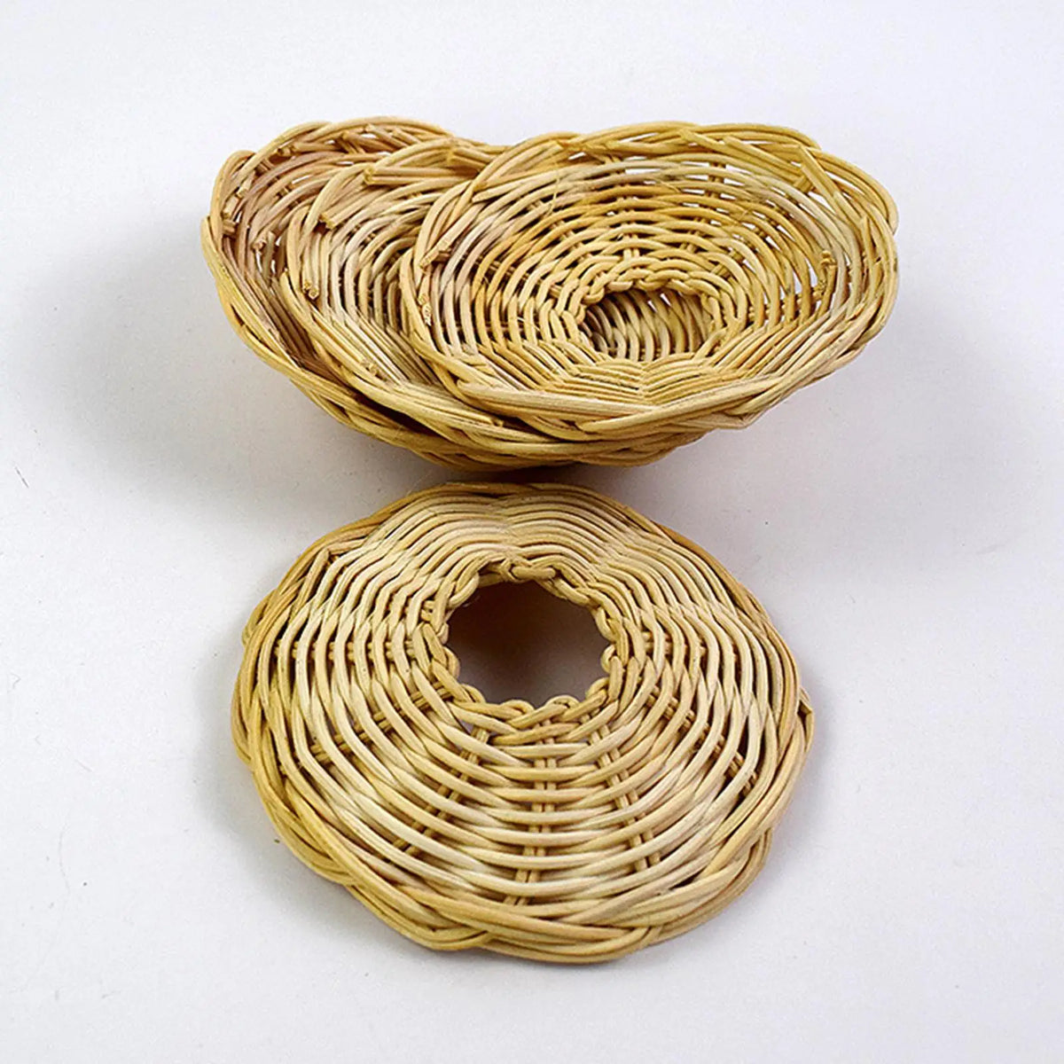 Rustic Rattan Woven Pendant Lamp Shade | Chandelier Cover