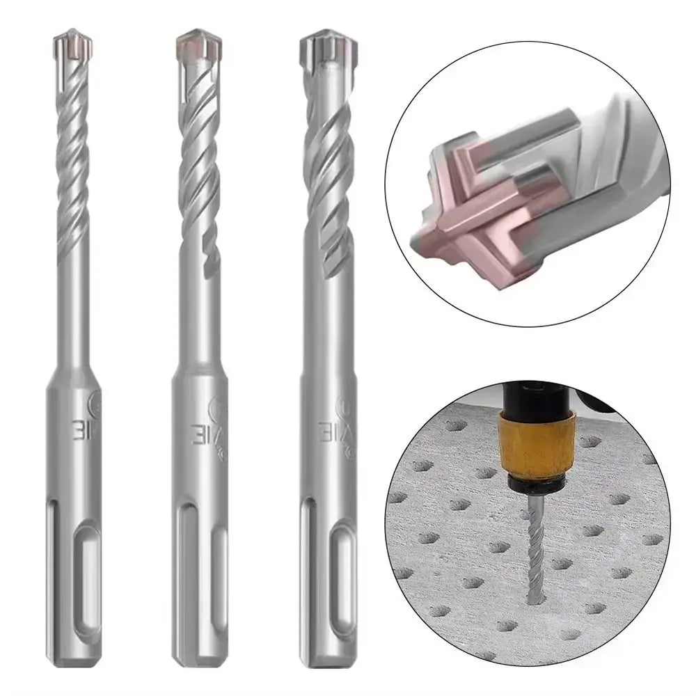 SDS Plus Concrete Drill Bit – 4 Cutter Cross Tip, 5–12mm