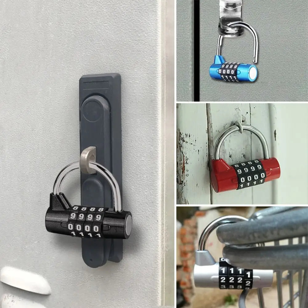 4-Digit Combination Padlock – Luggage, Gym & Cabinet Lock