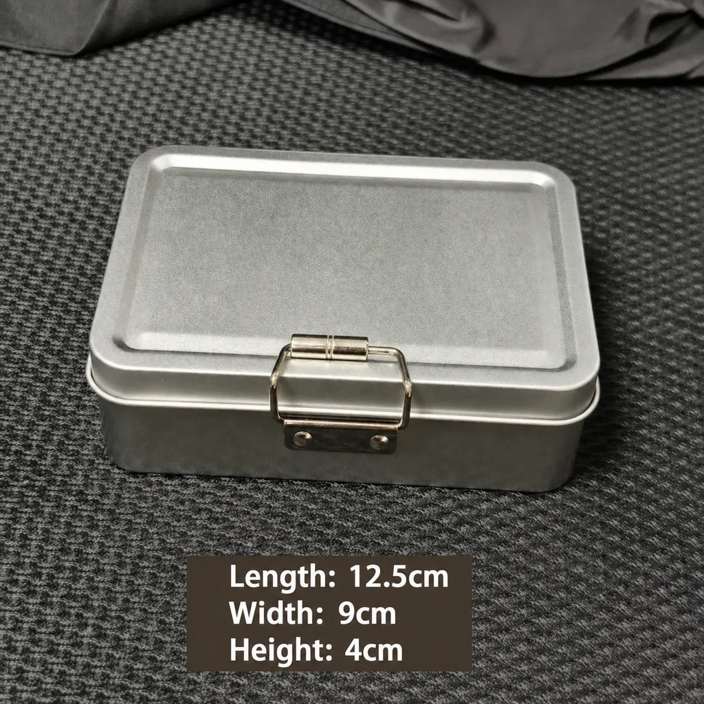 Tinplate Flip-Top Metal Storage Box | Craft & Fishing Organizer