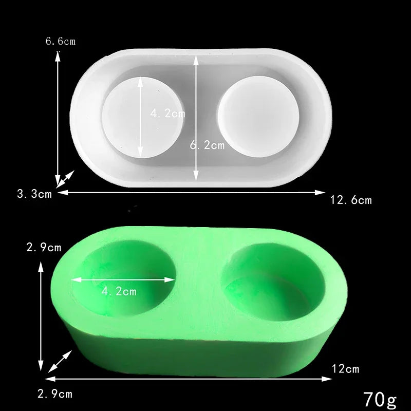 Round Silicone Mold – DIY Concrete Candle Holder & Resin Craft