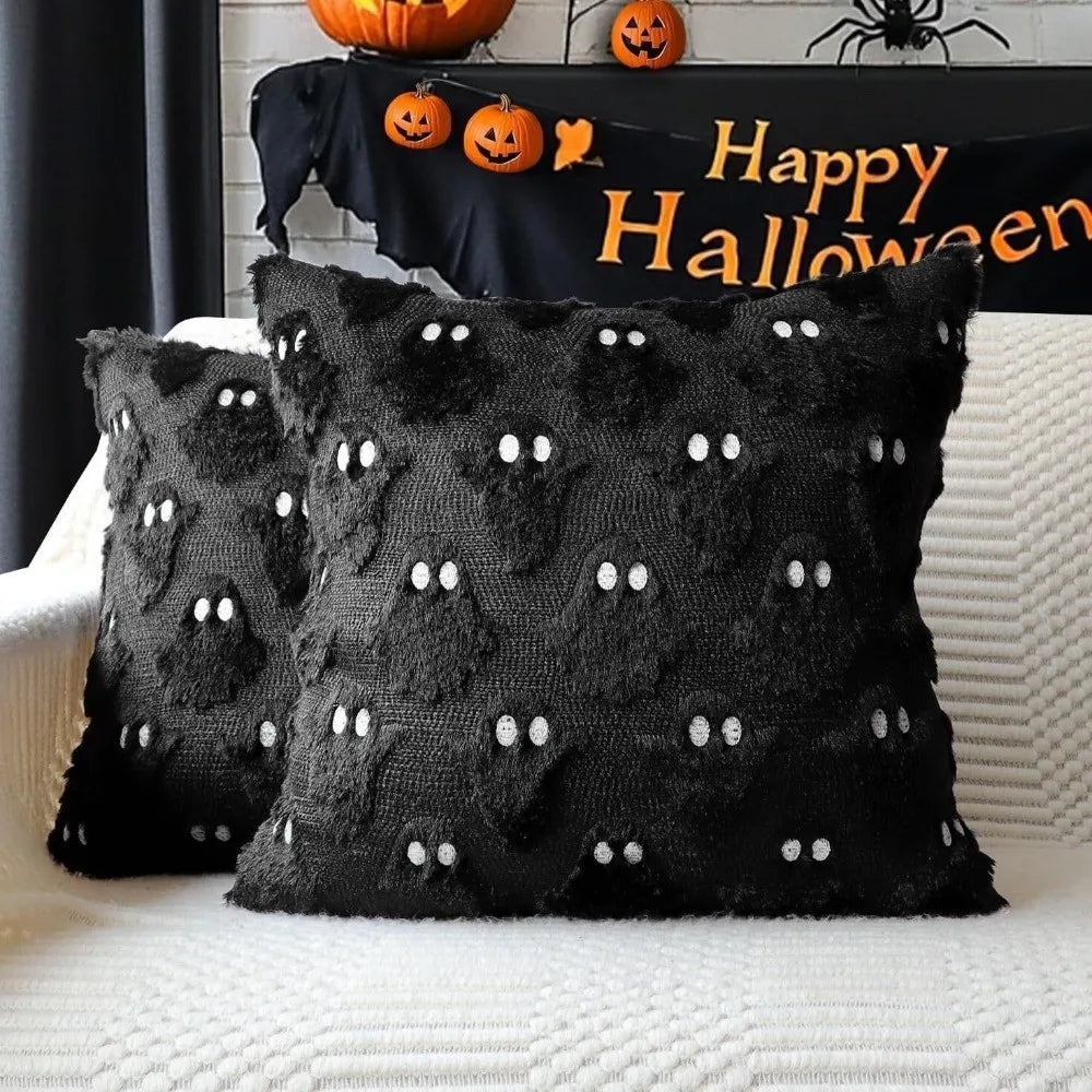 Halloween Ghost Pumpkin Throw Pillow Cover 45x45cm