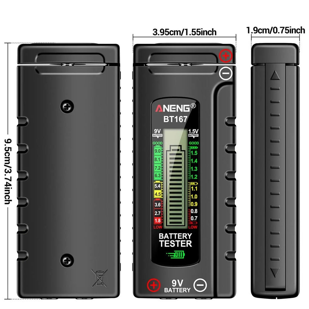 Portable Battery Tester | Level Indicator 1.2V 3V 9V