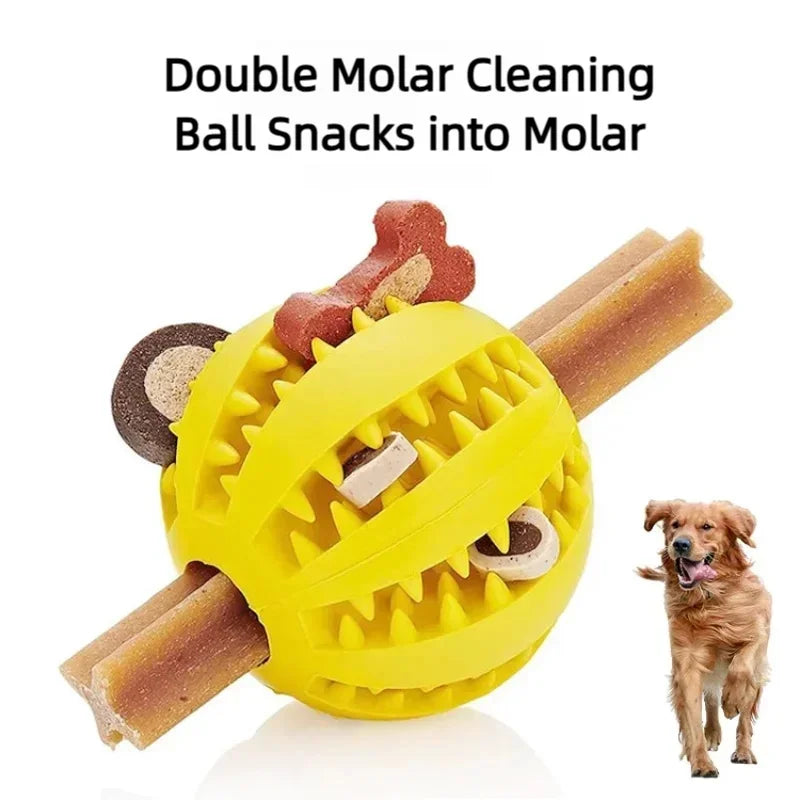 Non-Toxic Bite-Resistant Dog Chew Ball – Interactive Feeding Toy