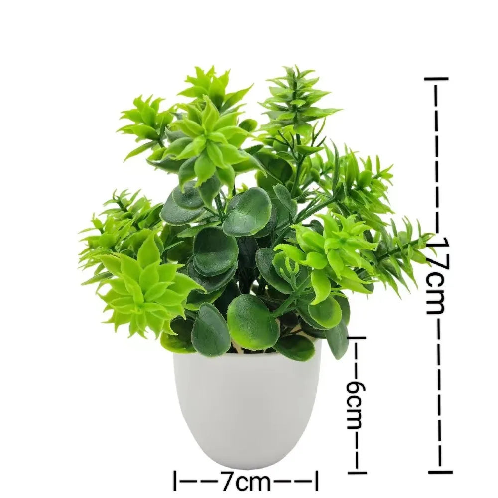 Mini Artificial Bonsai Potted Plant | Fake Flower Home Decor