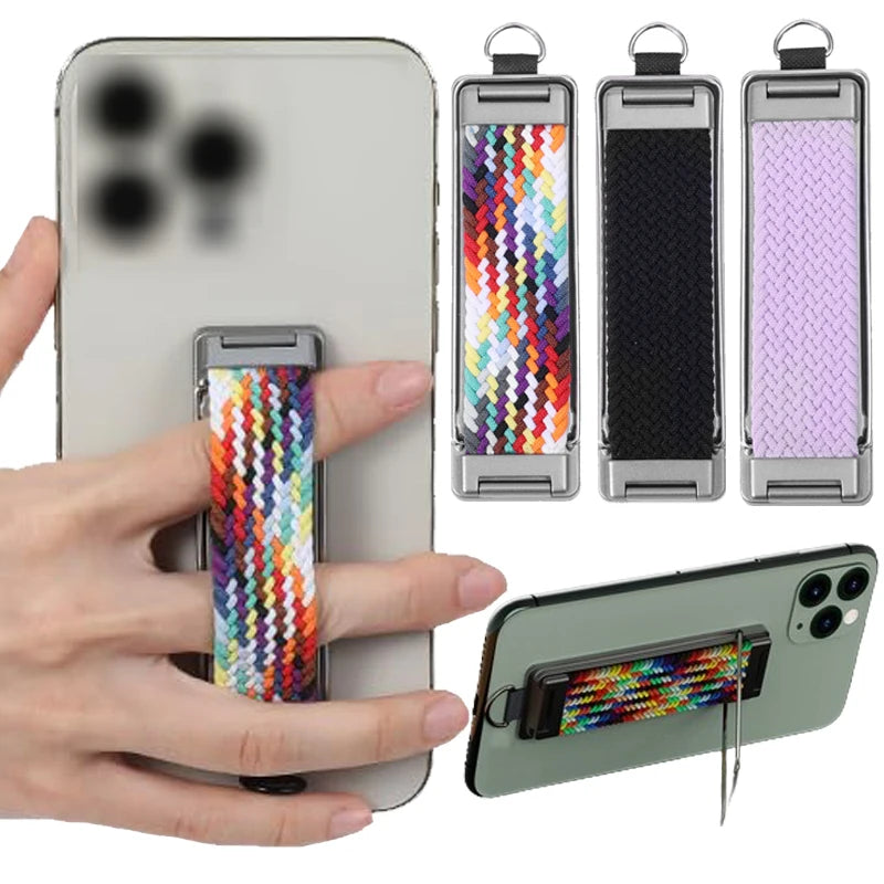 Ultra Thin Foldable Phone Ring Stand & Wrist Strap Holder