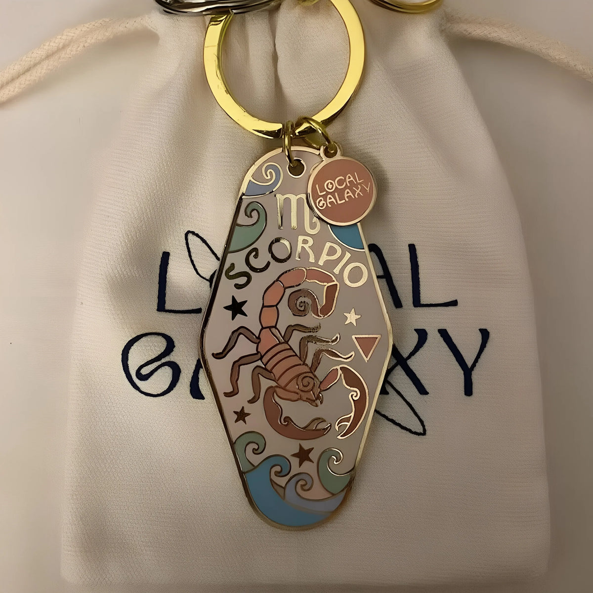 Zodiac Constellation Enamel Metal Keychain | Horoscope Gift