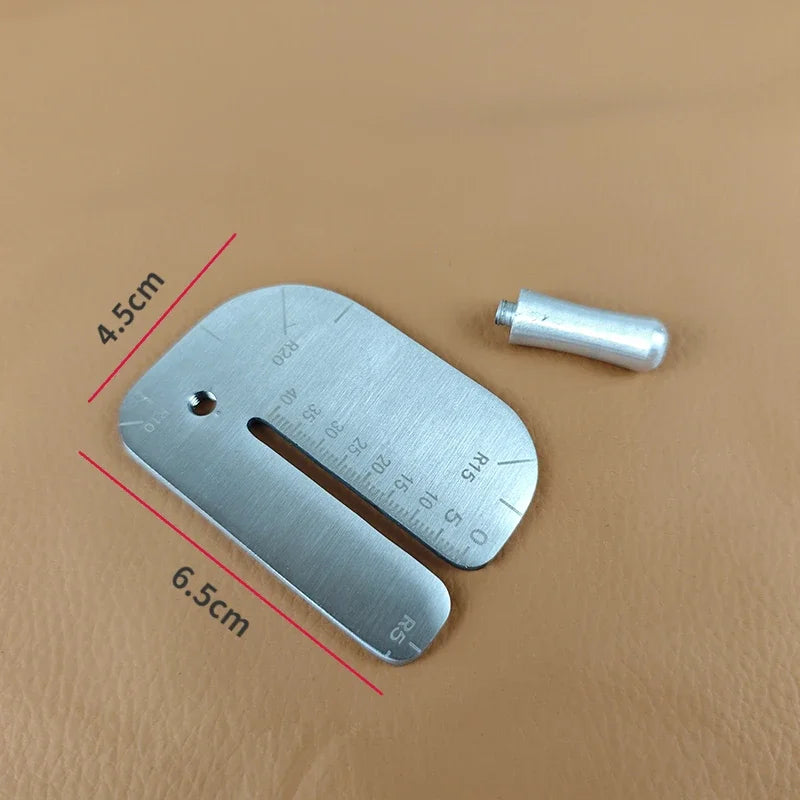 Stainless Steel Leather Pulling Board & Chisel Punching Aid Tool