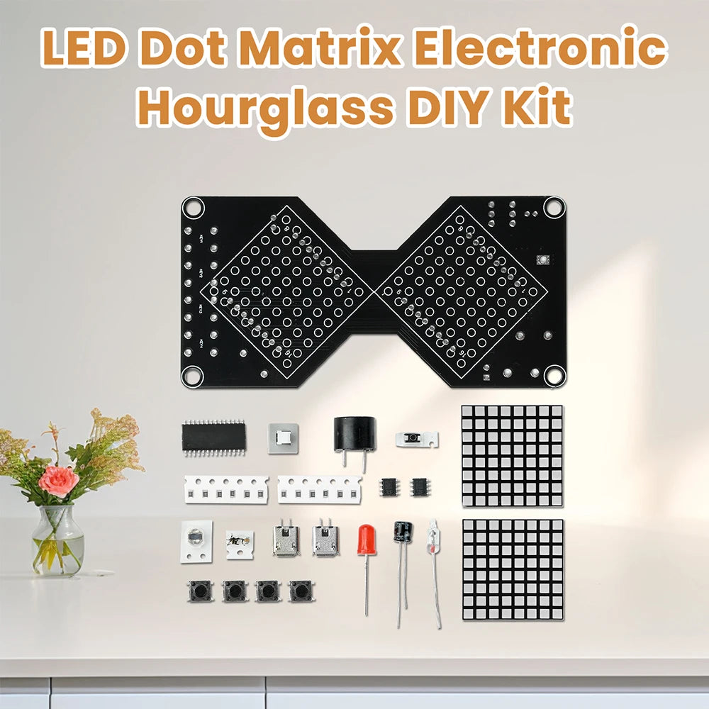 LED Dot Matrix Electronic Hourglass DIY Soldering Kit – 5V