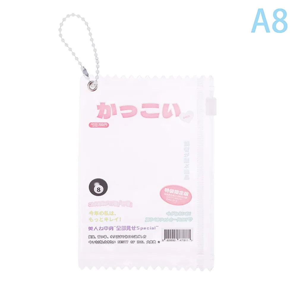 Transparent PVC Badge Card Sleeve Candy Bag Holder – 3 Inch