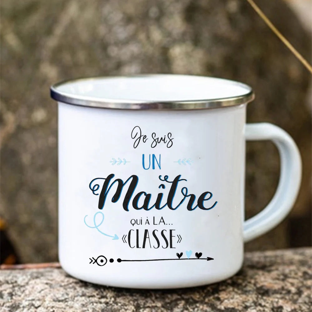 Thank You Super Teacher Enamel Mug | Unique Teacher Gift