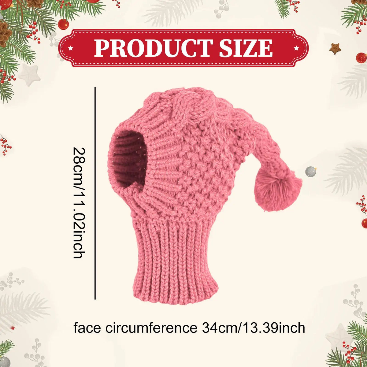 Winter Knitted Dog Hat with Pom – Soft Pet Beanie