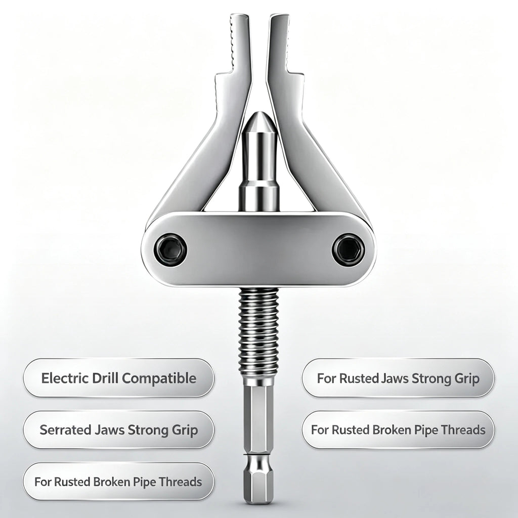 Broken Pipe Thread Extractor – Hex Shank Electric Drill Tool
