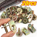 20-Pair M6 U-Nut Car Clips with Hex Washers – Auto Fasteners