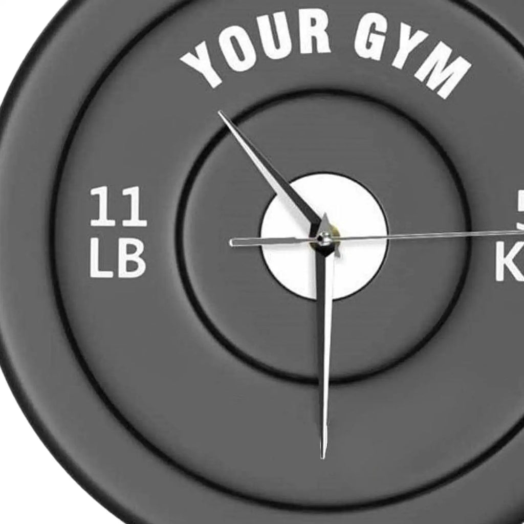 Silent Barbell Gym Wall Clock 30cm – Fitness Room Decor