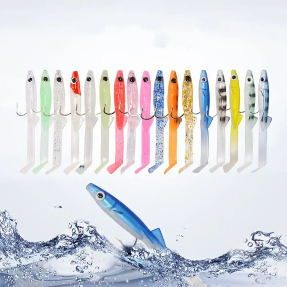 17-Piece Soft PVC Fishing Lures – Mixed Color Shad Bait Set