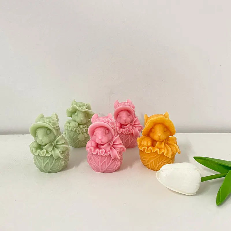 3D Rabbit Flower Silicone Mold – DIY Soap, Candle & Resin