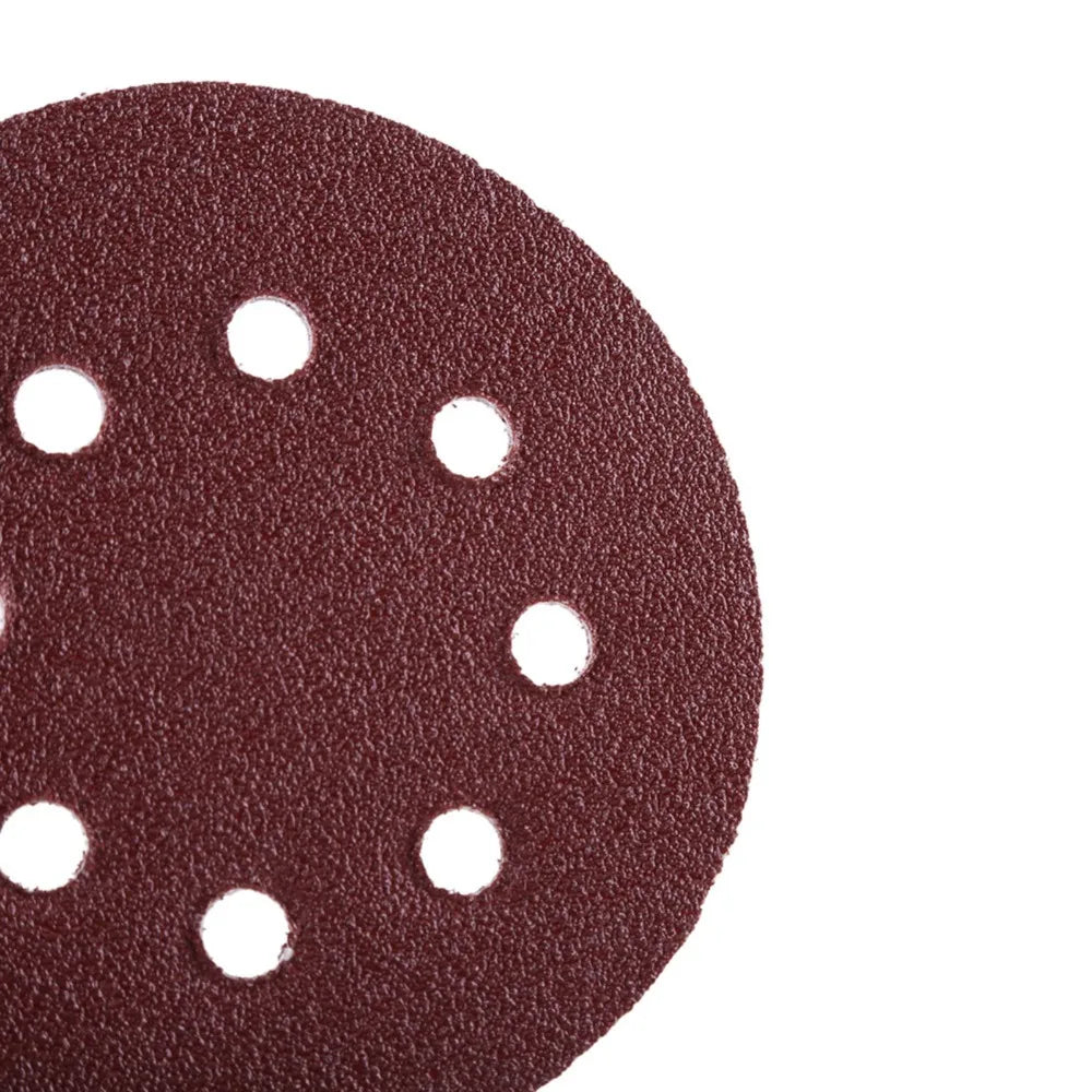 100-Pack 5" Alumina Sanding Discs | 60–240 Grit, 8-Hole