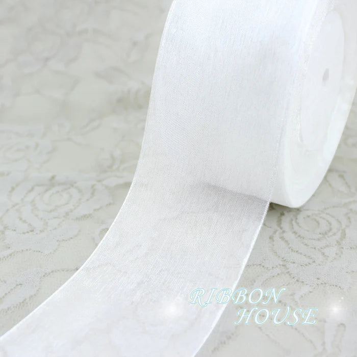 2" White Organza Ribbon – Gift Wrapping & Holiday Décor