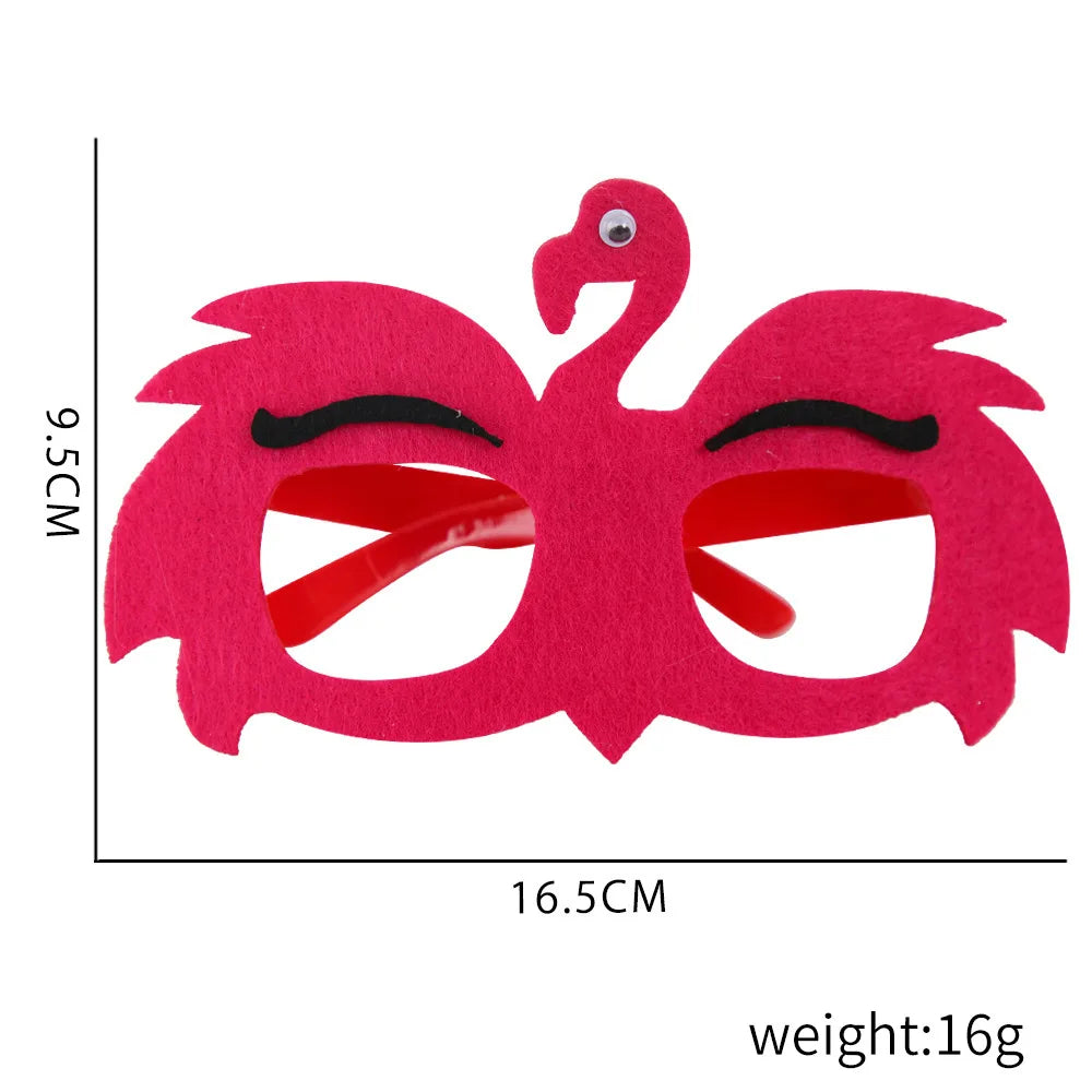 Kids Birthday Cartoon Animal Felt Glasses – Fun Party Props