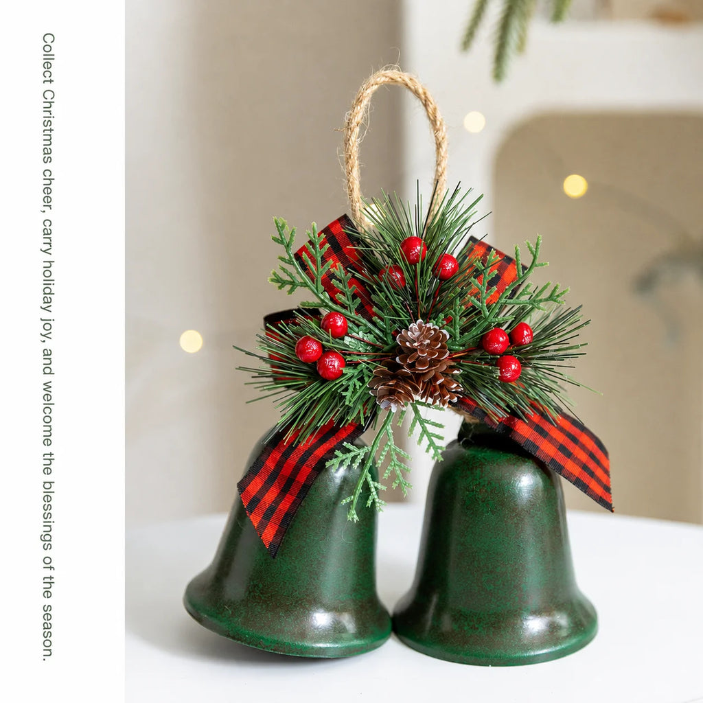Decorative Iron Christmas Bell Hanging Ornament | Holiday Décor
