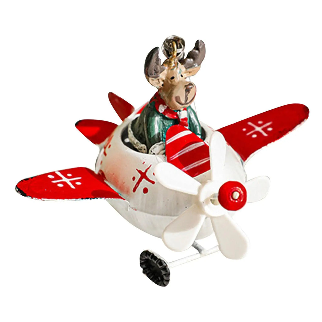 Iron Airplane Christmas Ornament – Hanging Aircraft Figurine
