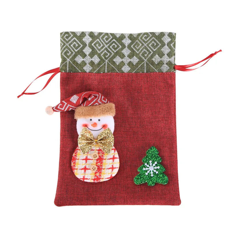 Christmas Drawstring Candy Gift Bag – Festive Holiday Treat Bag