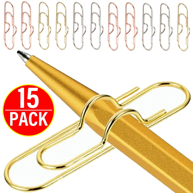 Metal Pen Holder Clips for Notebooks & Journals – 3 Colors